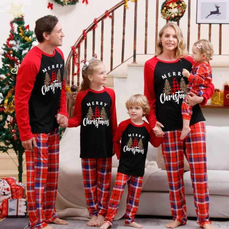 92-Designs-Printed-Cotton-Blank-Adult-Matching-Baby-Kids-Family-Christmas-Pajamas-Set