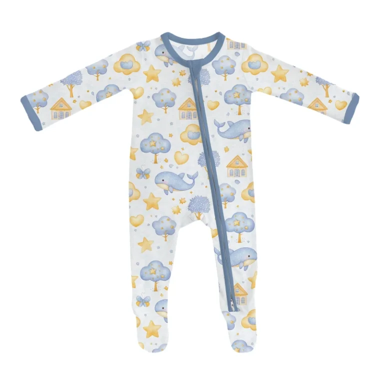 95-Bamboo-5-Spandex-Footless-Baby-Infant-Kid-Children-Zipper-Pajamas-Romper-Onesie-Toddler-Sleepwear