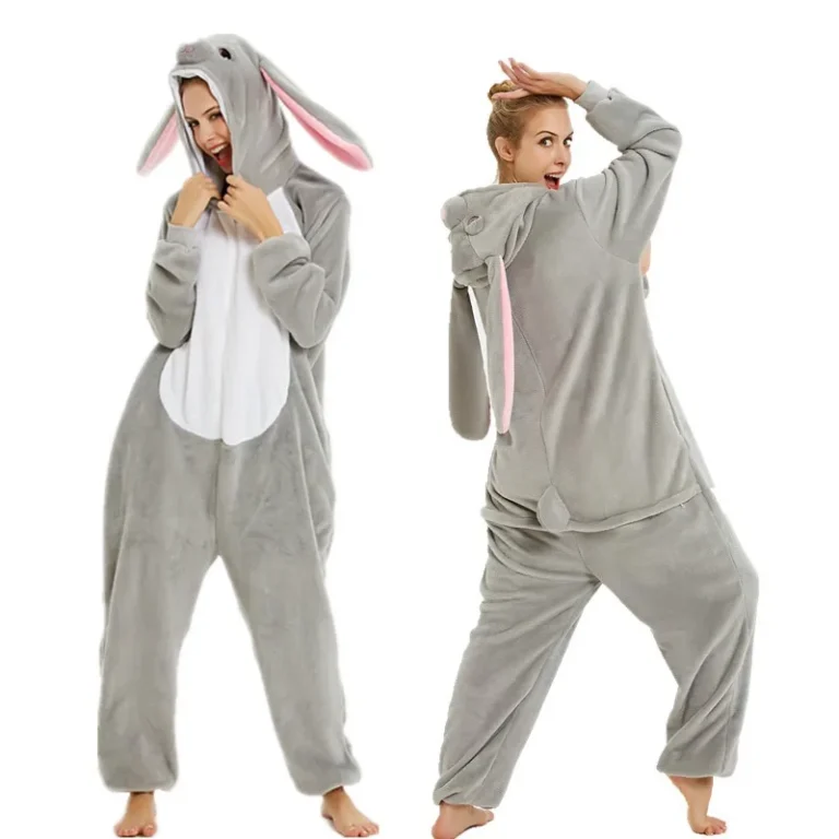 Adult-Men-Women-Onesie-Pajamas-Bear-Dinosaur-Pink-Kigurumi-Woven-Festival-Costume-Sleepwear-Cartoon-Animal-Kids