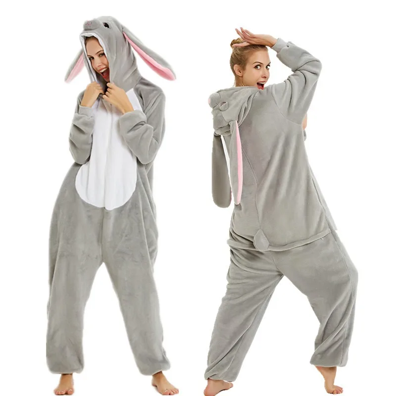 Adult Men Women Onesie Pajamas Bear Dinosaur Pink Kigurumi Woven Festival Costume Sleepwear Cartoon Animal Kids