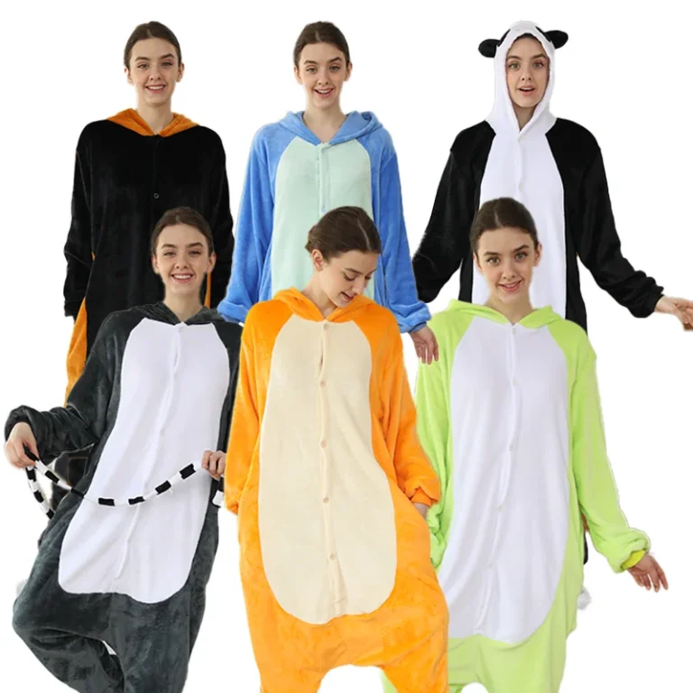 Adult-Onesie-Pijamas-Hooded-Cartoon-Animal-Deer-Polar-Kigurumi-Women-Men-Sleepwear-Pajamas