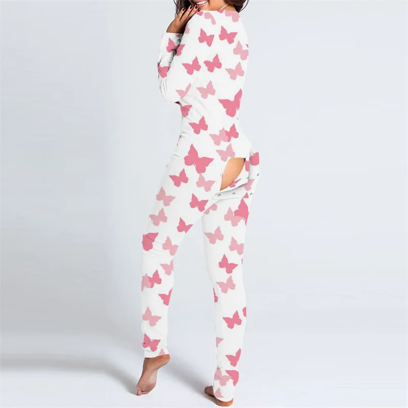 Adult Plus Size Plain Organic Cotton Onesies Butt Flap Pajamas Custom Logo Adult Designer Onesie for Women
