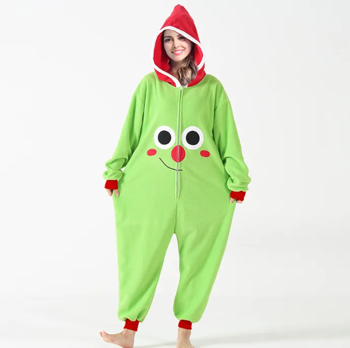 Adult Red Nose Animal Onesie Pajamas Festival Costume Cute Girls' Homewear