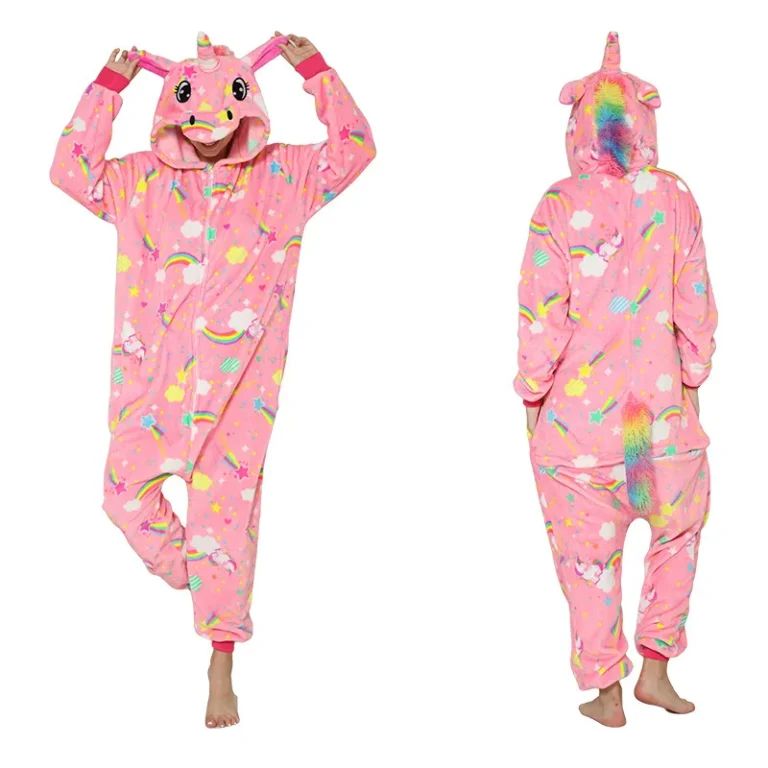 Adults-Animal-Onesie-Panda-Pajamas-Set-Sleepwear-Women-Kids-Winter-Unisex-Unicorn-Costume-Cartoon-Flannel-Totoro-Pajamas