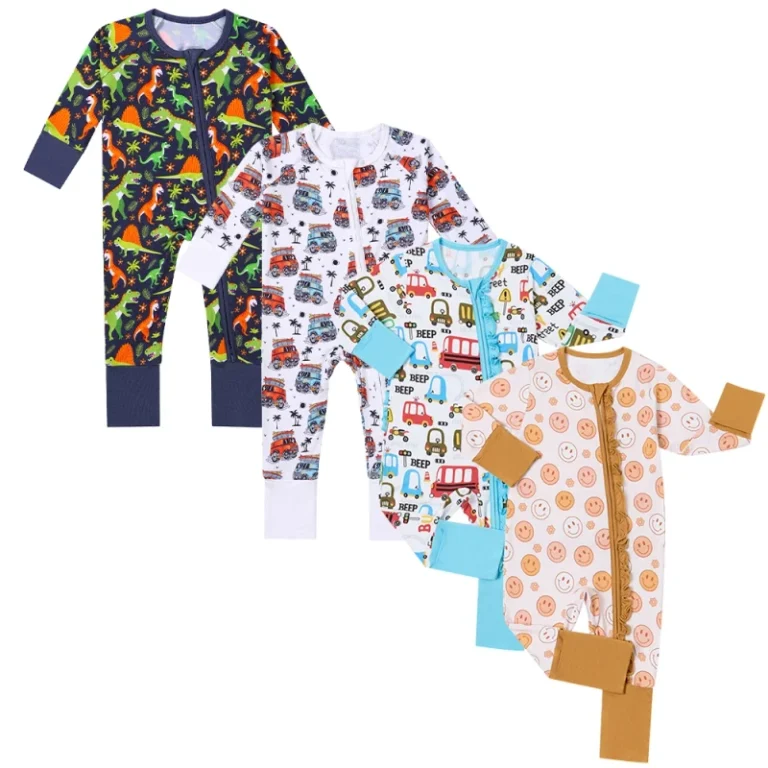 American-Bamboo-Fibre-Baby-Onesie-Autumn-Long-Sleeved-Double-Zip-Child-Pajamas-Crawling-Suit-Newborn-One-Piece-Clothing