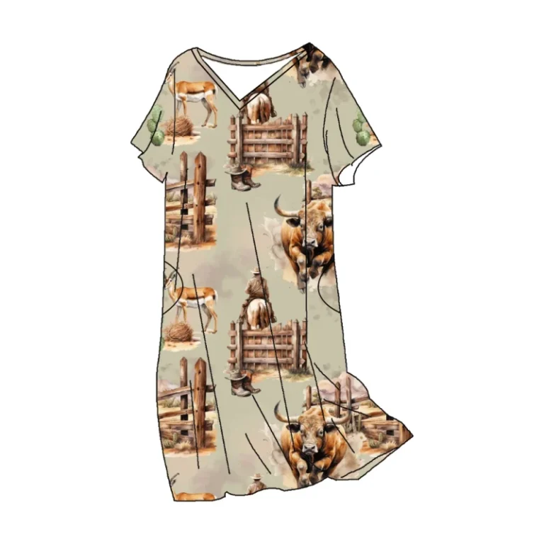 Animal-Womens-Spring-Autumn-Adult-Pajamas-Moo-Nightgown