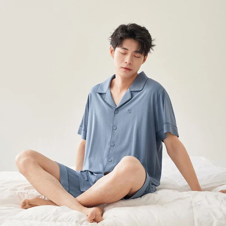 Anzhiban-Extremely-Cooling-Modal-Couples-Pajamas-New-Arrival-Summer-Cute-Sleepwear-Short-sleeved-Style-Mens-Homewear-for-Men