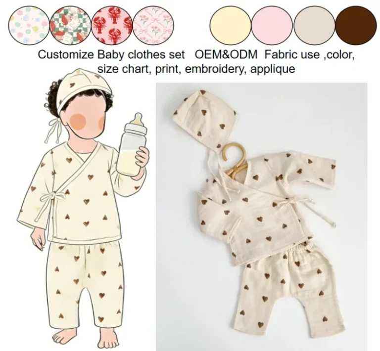 Autumn-Baby-Pajamas-Love-Print-Girls-Boys-3-Piece-Clothing-Sets-100-Cotton-Quick-Dry-Breathable-Casual-Bedroom-Wear