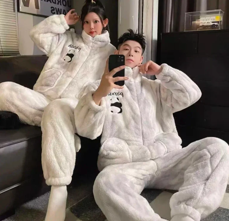 Autumn-and-Winter-Coral-Velvet-Couple-Pyjamas-Womens-Thickened-Plush-Warm-Cartoon-Mens-Winter-Homewear