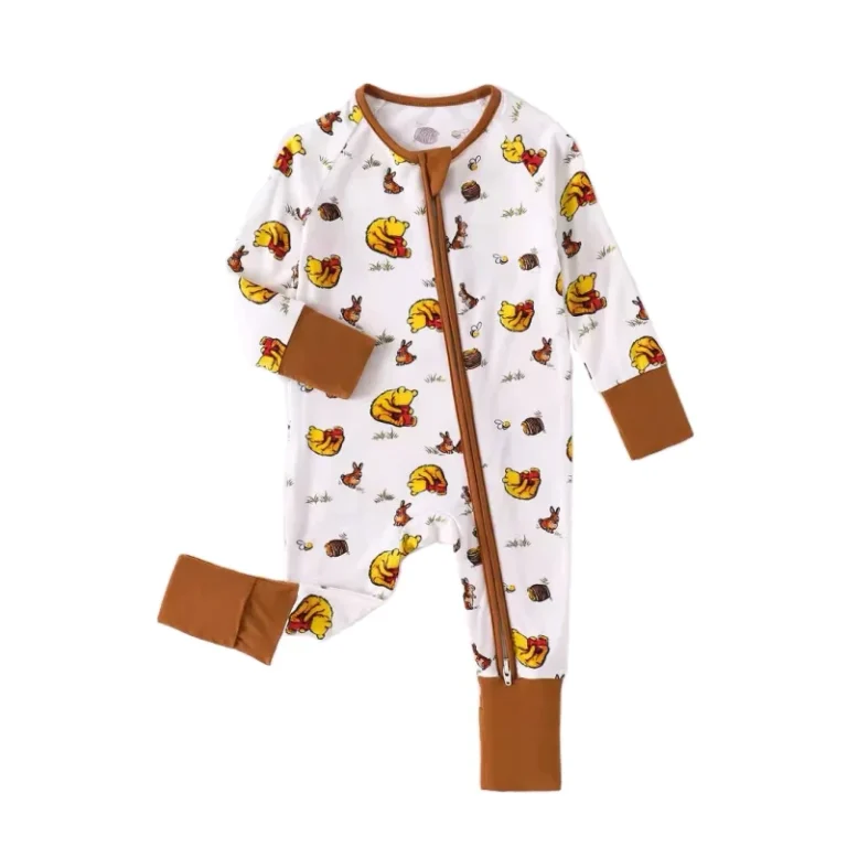 Baby-Bamboo-Fiber-Comfortable-and-Casual-Cartoon-Design-Baby-Pajamas-Long-Sleeve-Double-Zipper-One-piece-Sweater