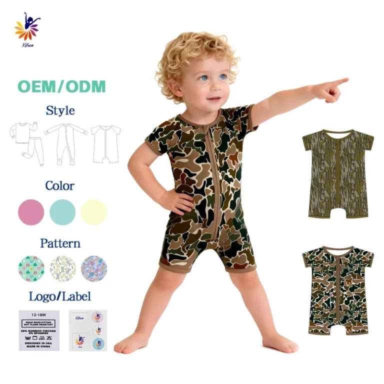 Baby-Bamboo-Fiber-Set-Natural-Eco-Friendly-Romper-Pajama-With-Beanie-Custom-Print-Size-Heat-Transfer-OEM