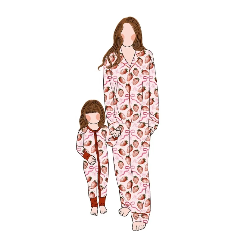 Baby Clothes High Quality Bamboo Fiber Comfortable Breathable Pajamas Set Kid Family Matching Pajamas