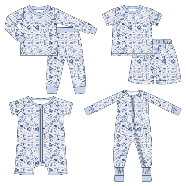 Baby-Clothing-Sets-Bamboo-Baby-Sleepwear-Romper-Kids-Pajamas-Two-Way-Zipper-Romper-Newborn-Sleep-Suit