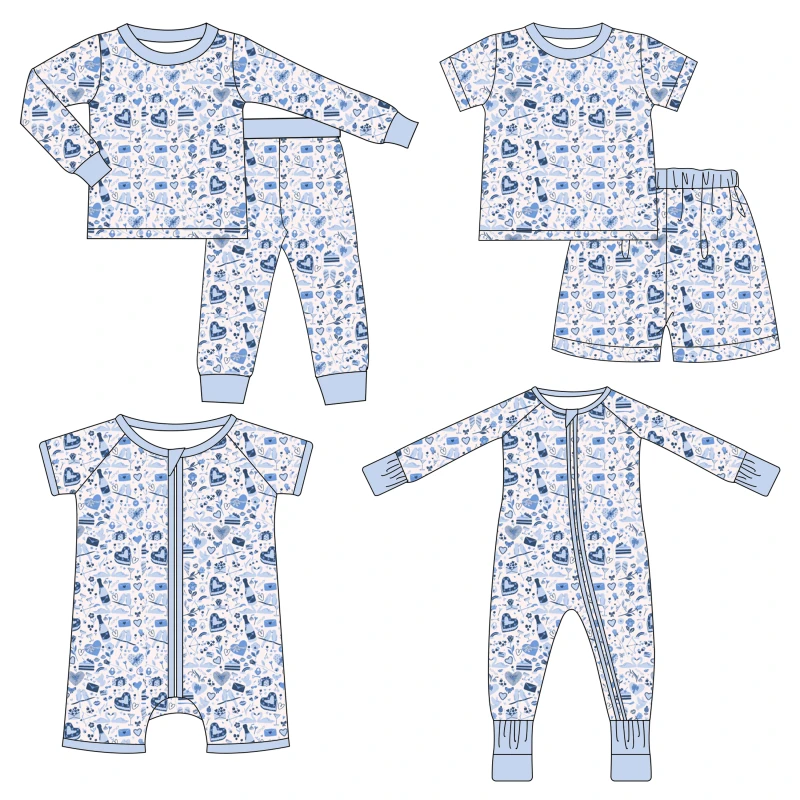 Baby Clothing Sets Bamboo Baby Sleepwear Romper Kids Pajamas Two Way Zipper Romper Newborn Sleep Suit