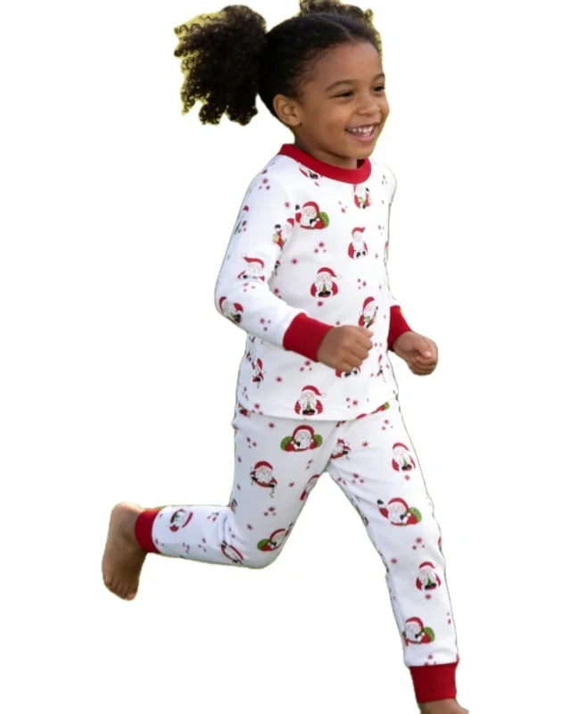 Baby-Girl-Boutique-Christmas-Santa-Print-Fall-Outfits-Long-Sleeve-Cotton-Spandex-Pajamas-Clothing-Set-Kids