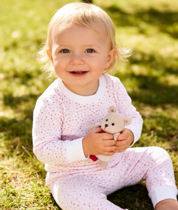Baby-Girls-Sweethearts-White-Toddler-Pajama-Set-Customized-Kids-Lounge-Set