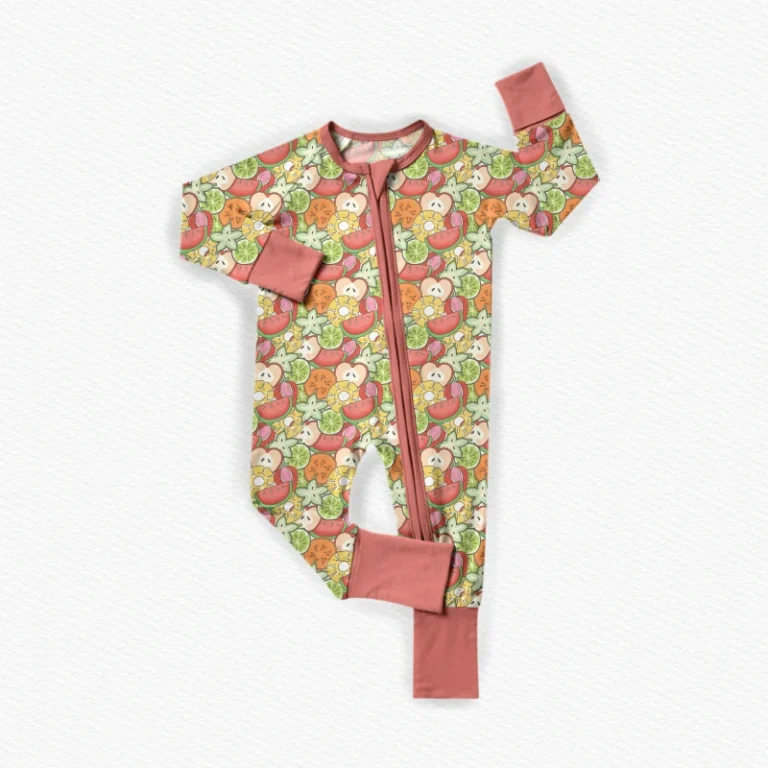 Baby-Pajamas-Halloween-bamboo-pajamas-fabric-print-Baby-Romper-Zipper-Onesie-220-gsm-Bamboo-character-Pajamas