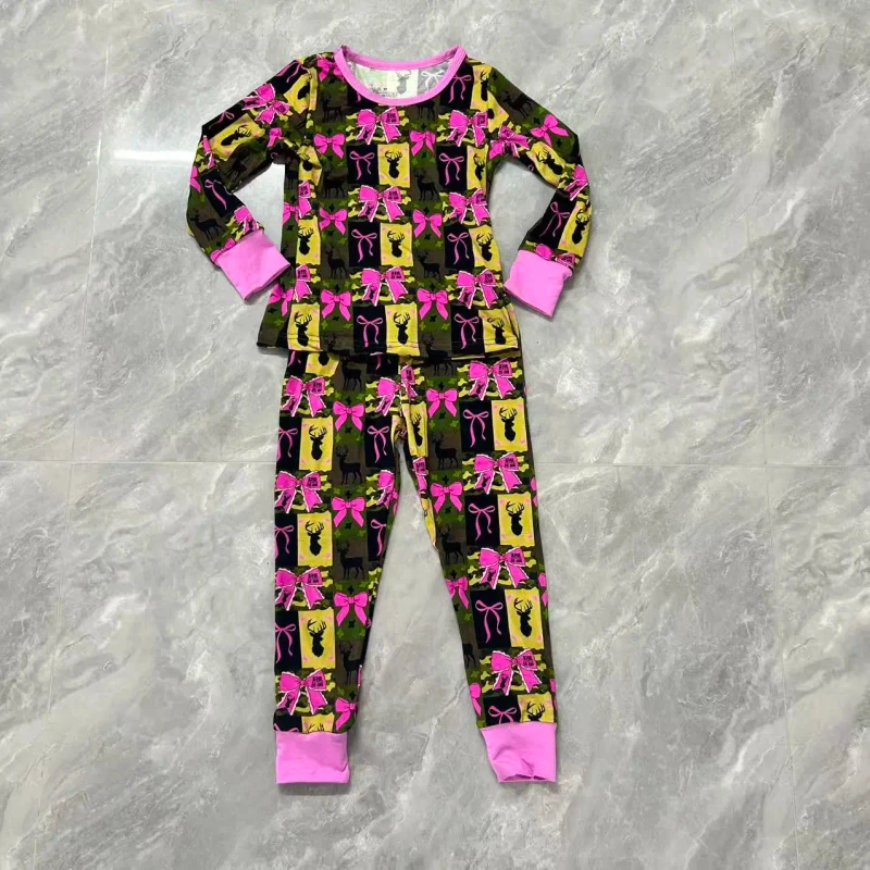 Baby Pajamas Set Kids Clothes Two Piece Set Baby Bamboo Various Pattern Set Kids Clothes Long Sleeve Pajamas