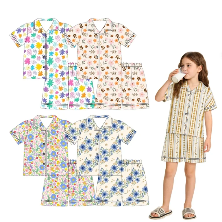 Baby-Sleepwear-Custom-Print-Short-Sleeves-Bamboo-Baby-Pajamas-Set-Kids-Eco-friendly-Set