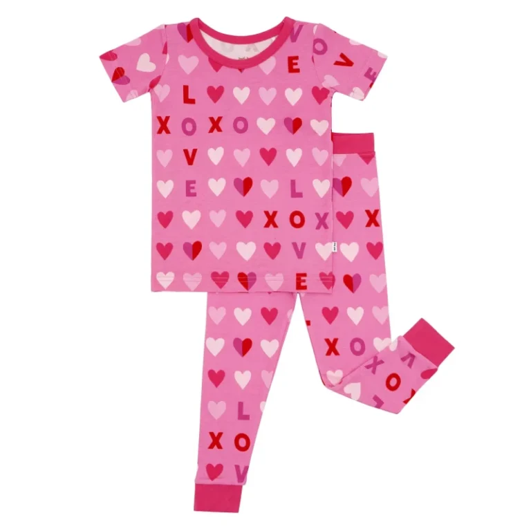 Baby-and-Kids-Bamboo-Spandex-Material-Tops-and-Pants-New-Design-Baby-Clothes-Short-Sleeve-Long-Pants-Pajamas