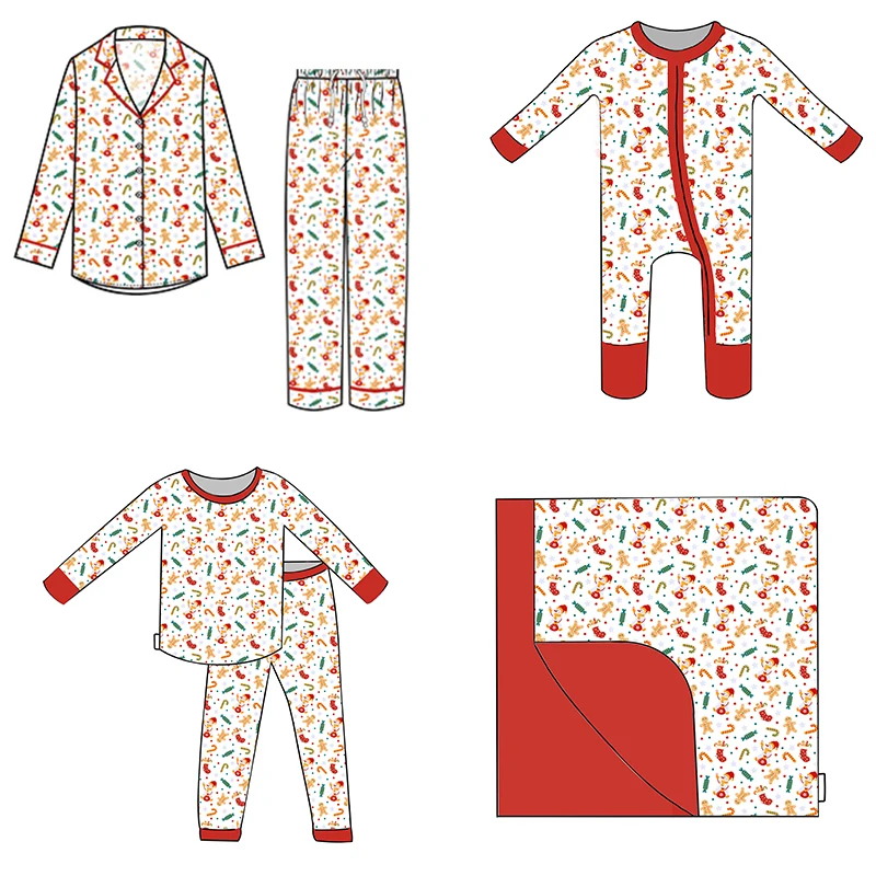 Bamboo Christmas Pijamas for Family Soft Christmas Dog Pjs Sustainable Knitted Family Clothes for Christmas