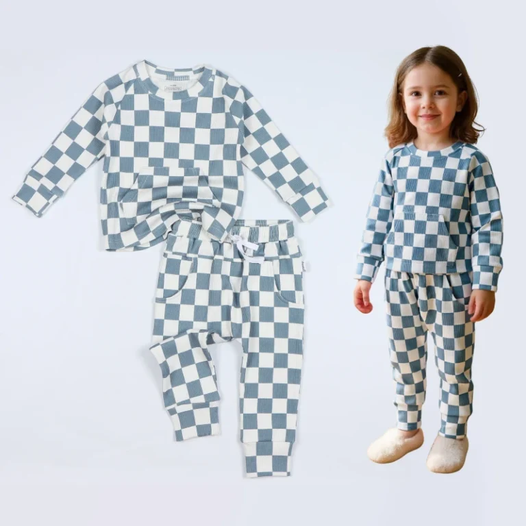 Bamboo-Cotton-Baby-Pajamas-2-Piece-Comfortable-Kids-Clothing-Jogger-Set-Checkered-Boys-Clothing-Sets-Winter-Baby-Sleepwear