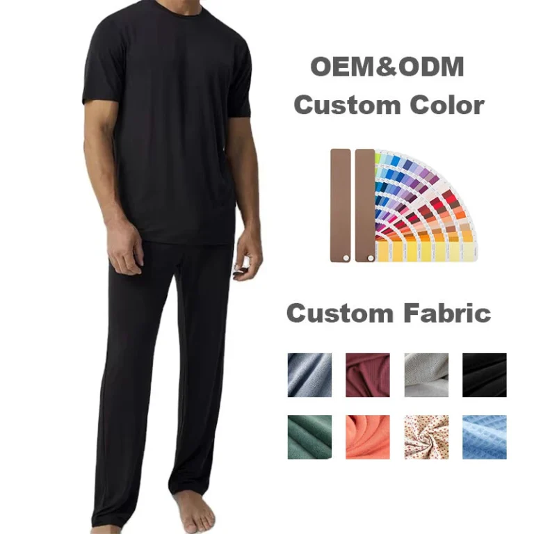 Bamboo-Cotton-Men-Lounge-Sets-Organic-Jersey-Mens-Pyjamas-Short-Sleeve-Tshirt-and-Pant-Set-Eco-friendly-Custom-Mens-Pajamas