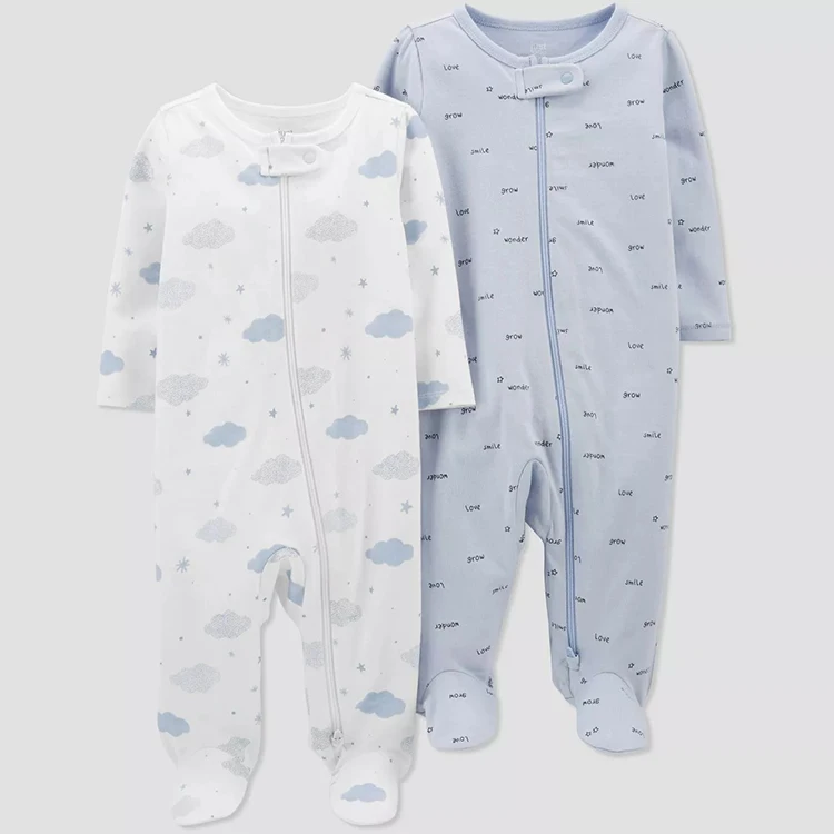 Bamboo-Cotton-Spandex-Baby-Boy-Footed-Toddler-Pajamas-Zip-Front-Sleepsuit-Play-Sleeper-Infant-Baby-Clothes-Jumpsuit-Romper