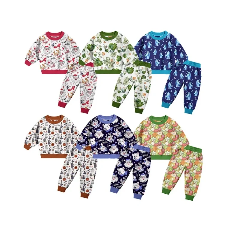 Bamboo-Fiber-Childrens-Pajamas-Set-OEKO-Certified-Moisture-Cartoon-Pattern-Unisex-Autumn-Home-Wear-Baby