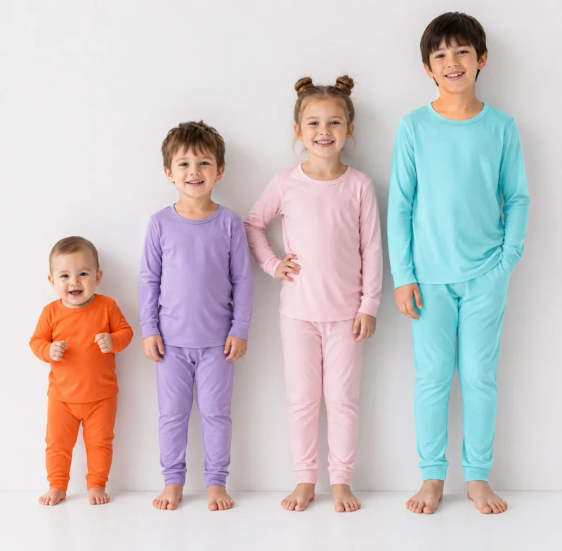Bamboo Kids Pajama Set Kids Pajamas Sets Children Sleepwear Long Sleeve Baby PJS Clothing Sets