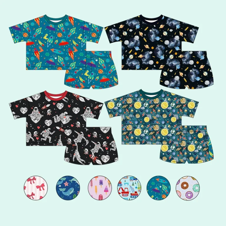Bamboo-Kids-Pajamas-Kids-Sleeping-Suit-Custom-Children-Pyjamas-Slpeepwears-Baby-Bmaboo-Pajamas-Clothing-Set