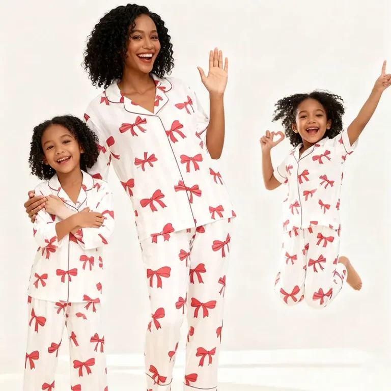 Bamboo-Pajamas-Toddler-Kids-Baby-Girls-Women-Men-Summer-Casual-Matching-Family-Sets