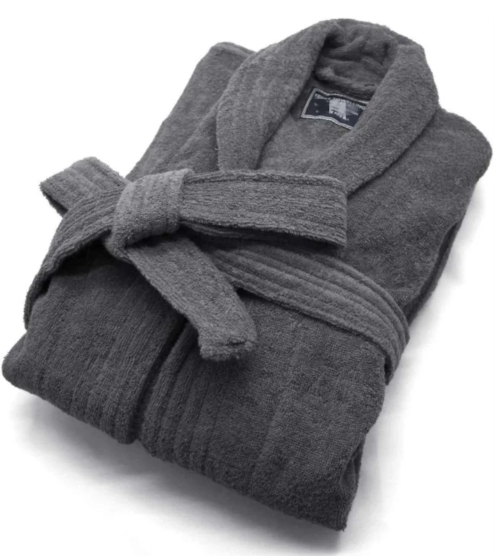 Bathrobes Custom 100% Cotton Terry Velour Men Women Unisex Shawl Collar Bathrobe Spa Hotel Home Use