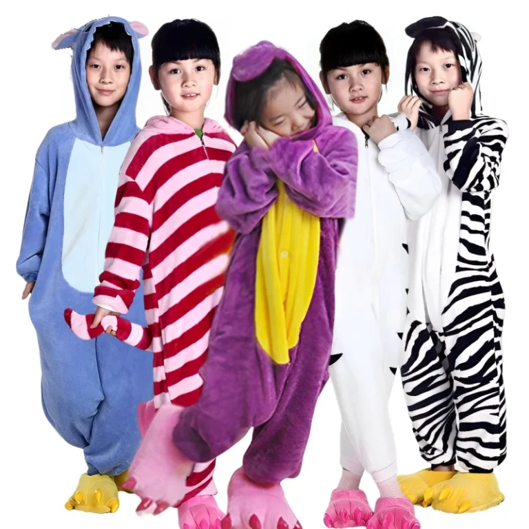 Boys-Girls-Kigurumi-Pajamas-Totoro-Stitch-Dinosaur-Pijamas-Kids-Onesie-Hoodies-Cartoon-Sleepwear-Jumpsuit-Set