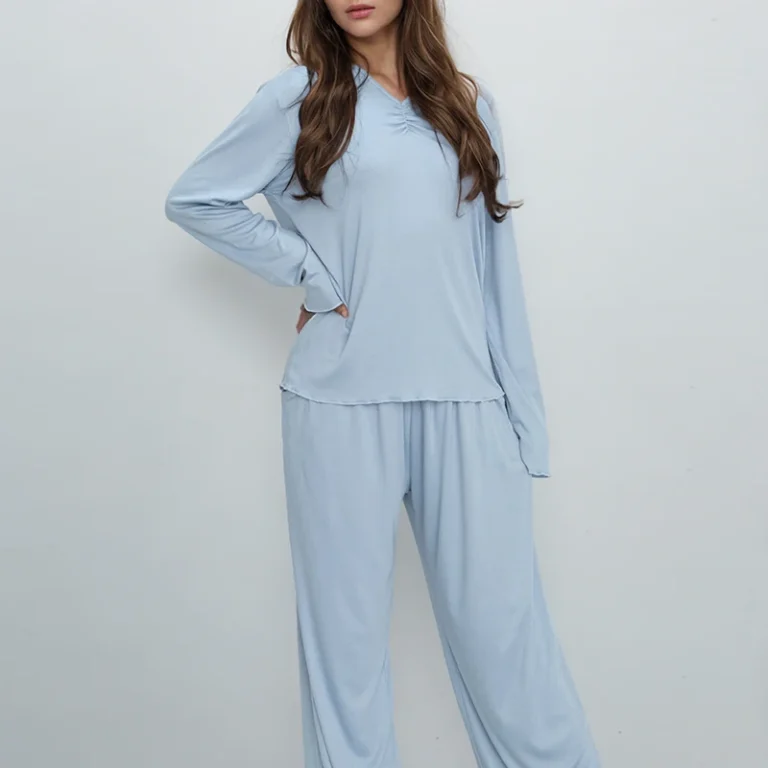 Breathable-Bamboo-Cotton-Womens-Pajamas-Set-Homewear-Girls-Oversized-Pyjamas-Long-Sleeve-Loungewear-Nightwear
