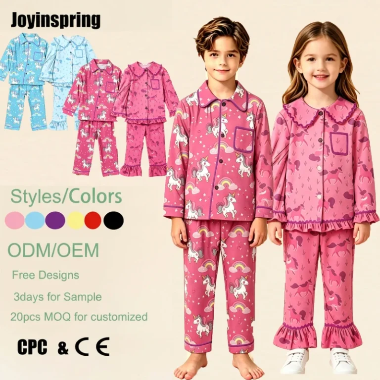 Breathable-Casual-Kids-Sleepwear-Girls-Ruffle-Boy-Pajama-Set-Long-Sleeve-2Pcs-Soft-Loungewear