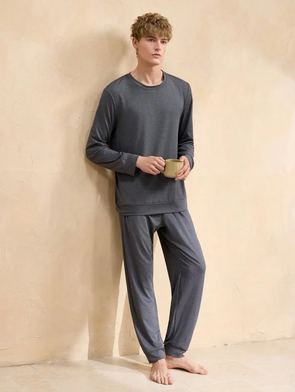 Breathable Customized Pattern Casual Men's Night Pajamas
