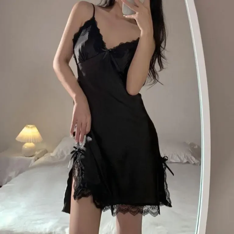 Camisole-Pajamas-Womens-Lace-and-Lace-Pure-Desire-Summer-Ice-Thin-Sexy-and-Spicy-Nightgown