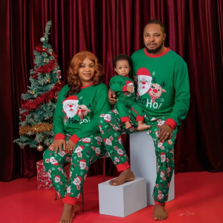 Cartoon-Santa-Claus-Print-Xmas-Family-Matching-Outfits-Two-Piece-Casual-Sleepwear-Sets-Christmas-Pajamas-for-Families