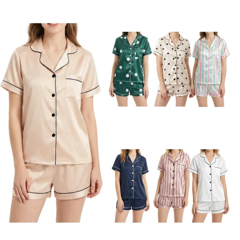 Casual-Elastic-Waist-Breathable-Quick-Dry-Thin-Satin-Pajamas-for-Women