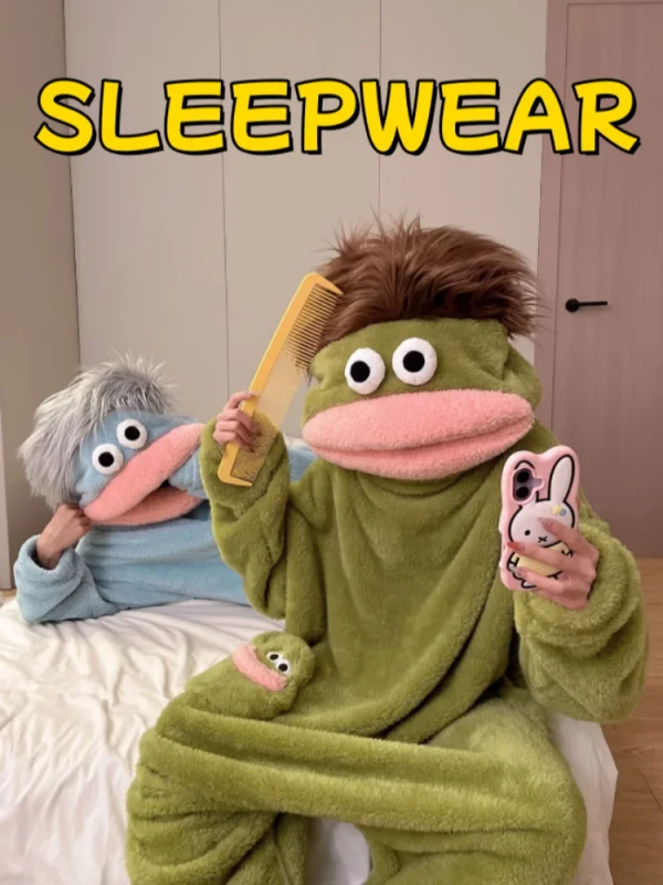 Casual Loungewear Funny Couple Pajamas Women's Party Wear Robe Femme Women's Sets Clothing Summer Sleepwear IM77K W