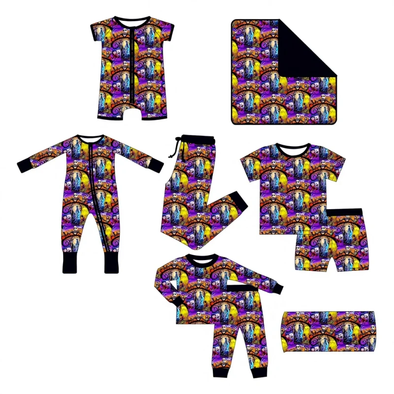 Casual Mystery Box Baby Zippy Bamboo Viscose Thanksgiving Day Pajamas Newborn Clothes Romper Shorties