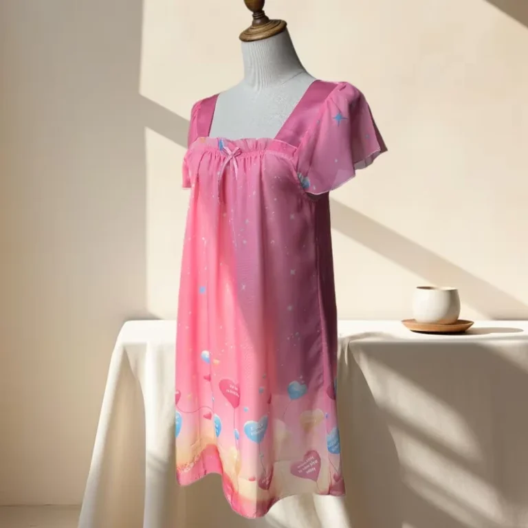 Casual-Plus-Size-Womens-Summer-Spring-Autumn-Breathable-Quick-Dry-100-Polyester-Chiffon-Pajamas-Nightdress