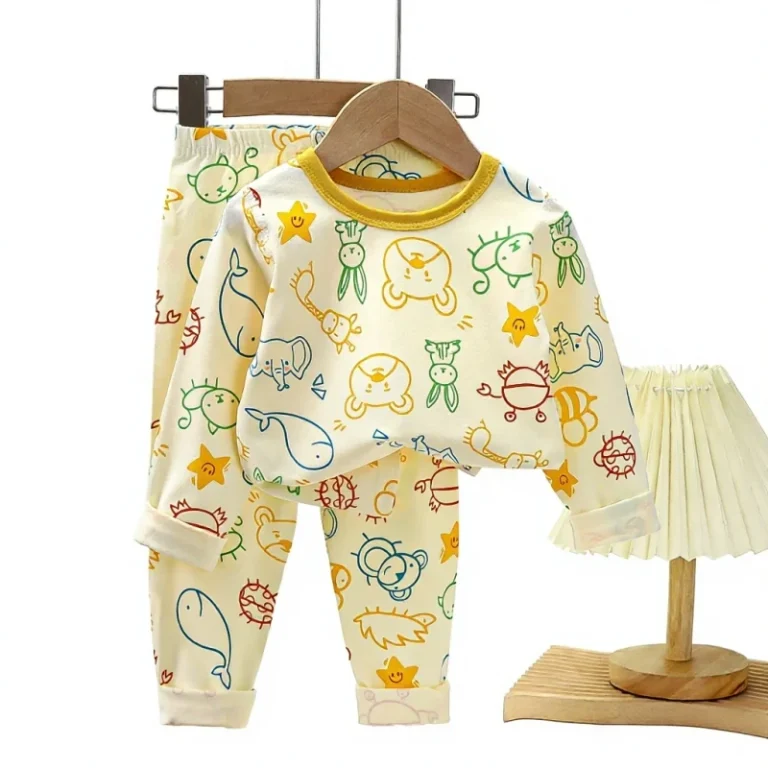 Childrens-Autumn-Homewear-Set-New-Baby-for-LycraFabric-Boys-Pajamas-Girls-Korean-Style-Pants-Childrens-Clothing
