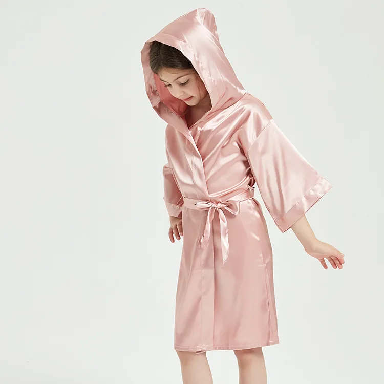 Childrens-Nightgown-Silk-Satin-Sleepwear-Girls-Long-Sleeve-Nightdress-Pajamas