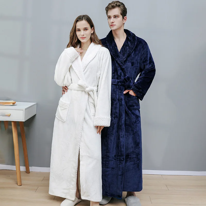 China Factory Customized Large Hotel Couple Bathrobe Household Bath Robes for Men and Women