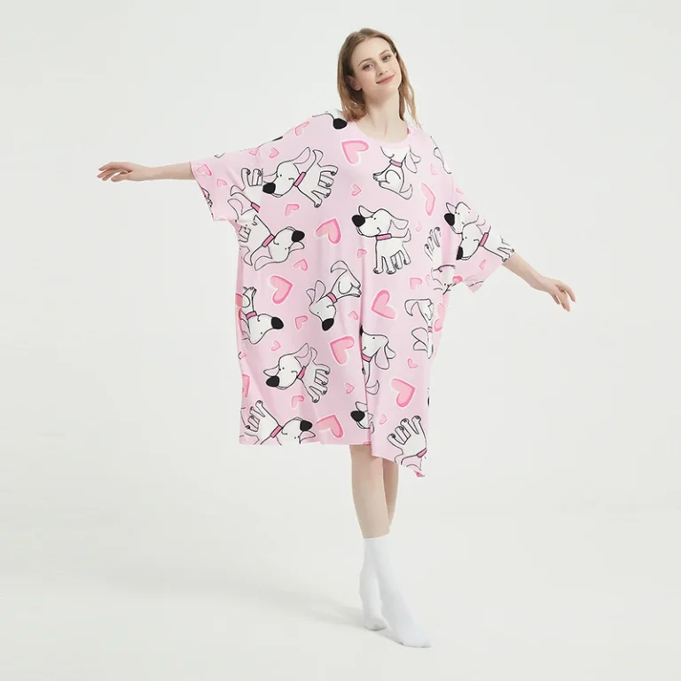 China-Factory-Women-Soft-Bamboo-Pajamas-Women-Soft-Pajamas-Nightgowns-Womens-Sleepwear-Sleep-Dresses-Tee