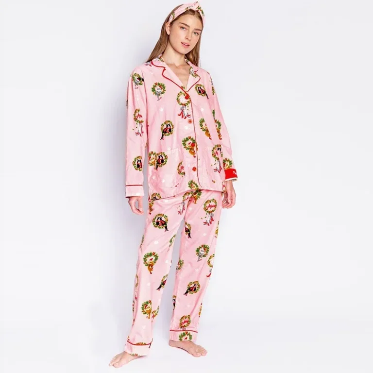 Christmas-Family-Matching-Home-Set-Pajamas-Long-Sleeve-Ladys-Pajamas