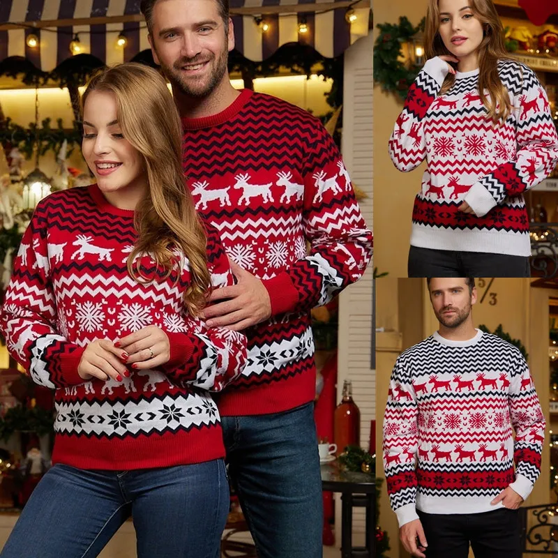 Christmas Jacquard Knitted Cashmere Pajamas for Women