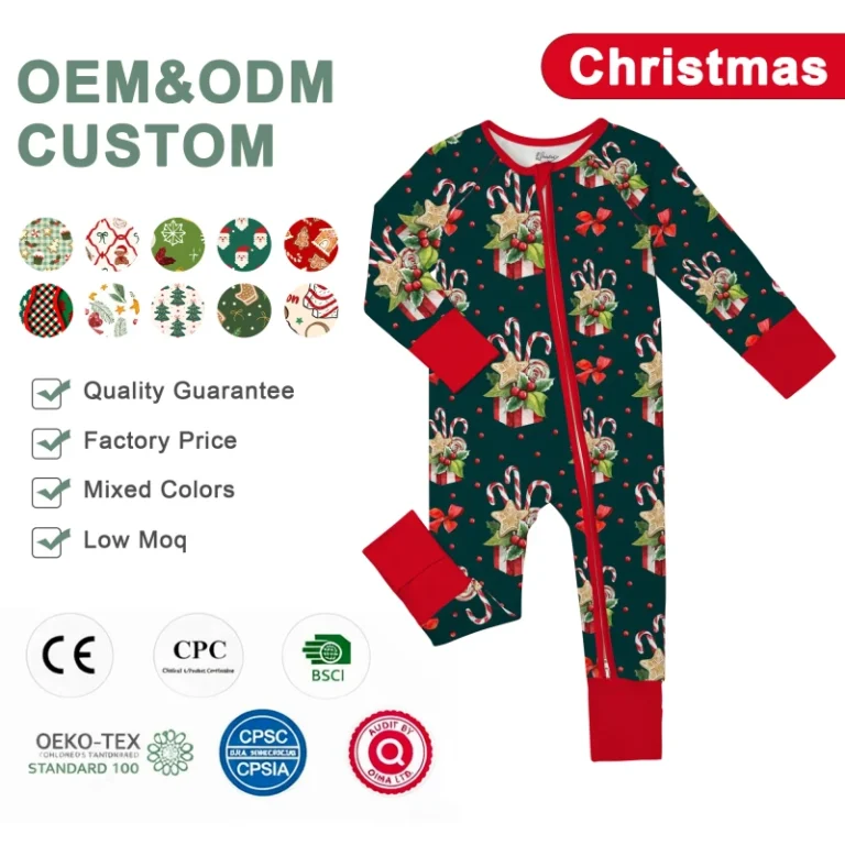 Christmas-Mystery-Box-of-100-Bamboo-Baby-Pajamas-RTS-Custom-Organic-Kids-Bamboo-Pajamas-Cartoon-Print-2-Piece-1